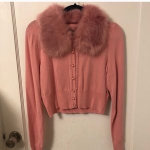 *Reserved* Review Faux Fur Cardigan